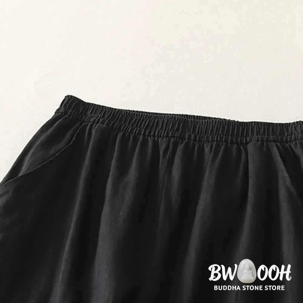 BWOOOH printed wide-leg yoga pants - Summer Daily Solid Color Elastic Waistba