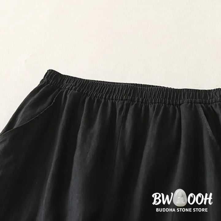 BWOOOH printed wide-leg yoga pants - Summer Daily Solid Color Elastic Waistba