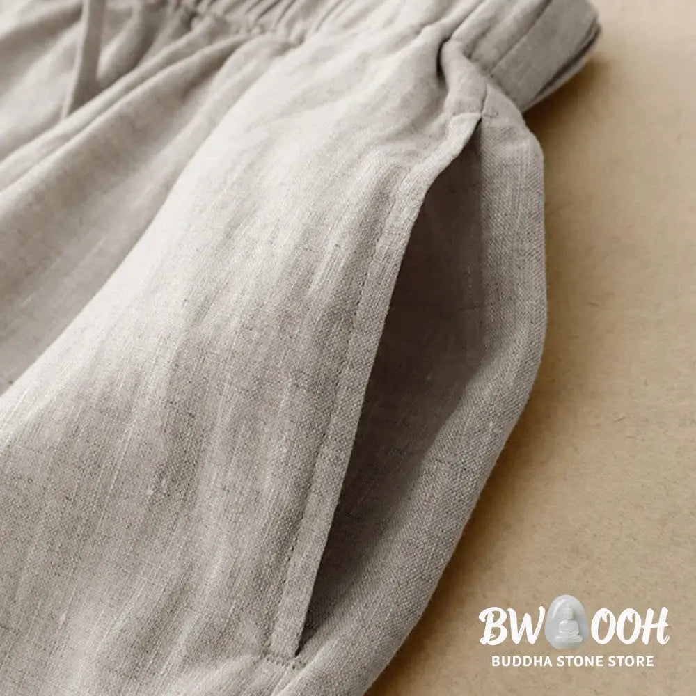 Buddha Stones Summer Elastic Waist Women’s Capri Cropped Wide Leg Pants With Pockets - Women’s Wide Leg Pants