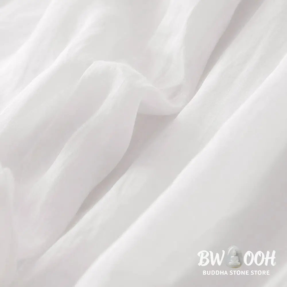 BWOOOH printed wide-leg yoga pants - Summer Embroidery Double Layer Cotton Li