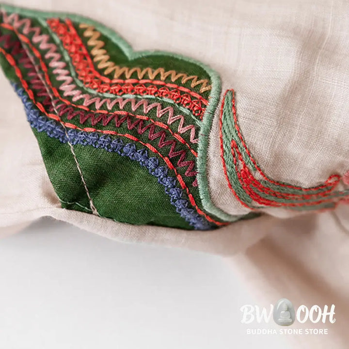 BWOOOH printed wide-leg yoga pants - Summer Embroidery Double Layer Cotton Li