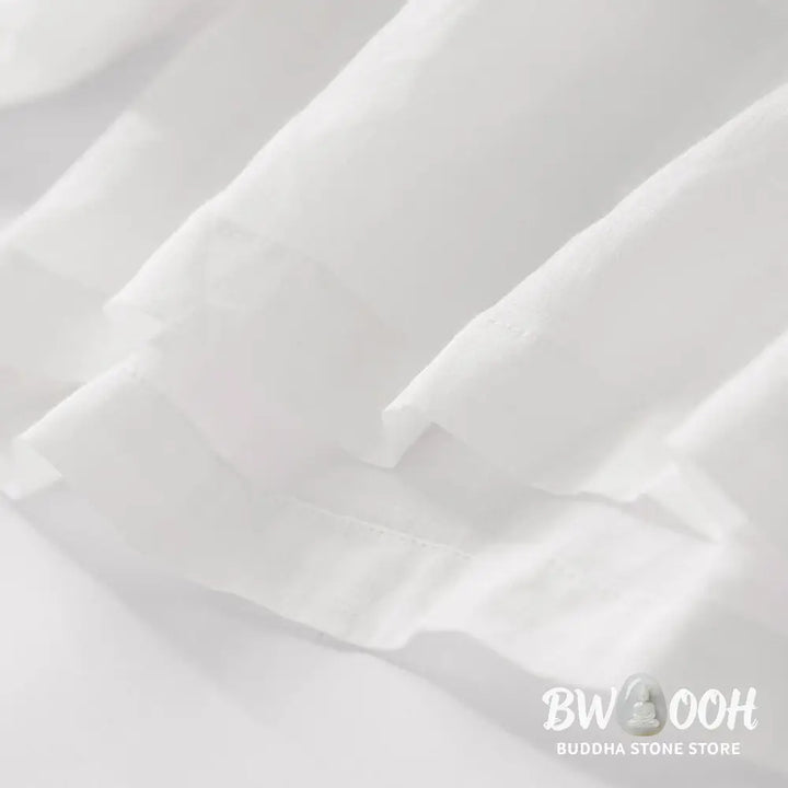 BWOOOH printed wide-leg yoga pants - Summer Embroidery Double Layer Cotton Li