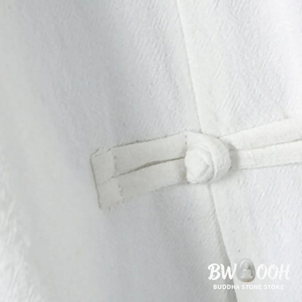 Buddha Stones Summer Frog-button Patchwork Half Sleeve Design Cotton Linen Men’s Shirt Jacket - Men’s Shirts