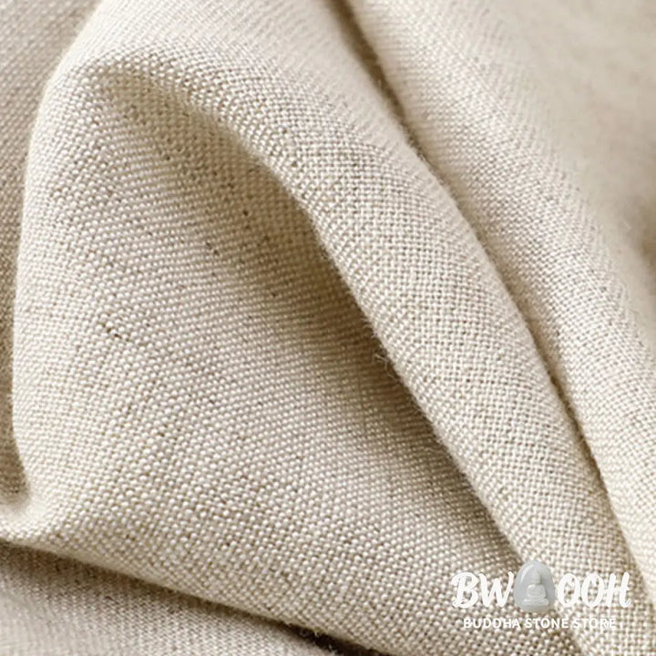 Buddha Stones Summer Plain Color 7-8 Length Cotton Linen Women’s Wide Leg Pants With Pockets Zipper - Women’s Wide Leg
