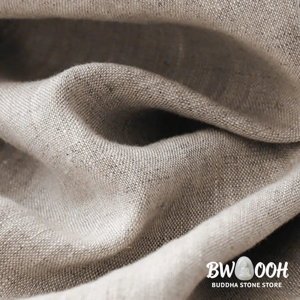 Buddha Stones Summer Plain Color Ankle-Length Drawstring Cotton Linen Women’s Wide Leg Pants With Pockets Zipper
