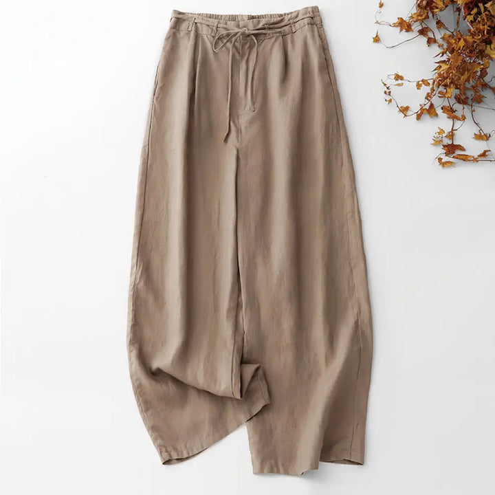 BWOOOH printed wide-leg yoga pants - Summer Plain Color Ankle-Length Drawstri