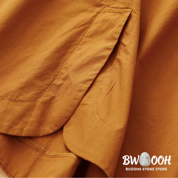 Buddha Stones Summer Plain Crew Neck Simple Short Sleeve Design Midi Dress With Pockets - Midi Dress