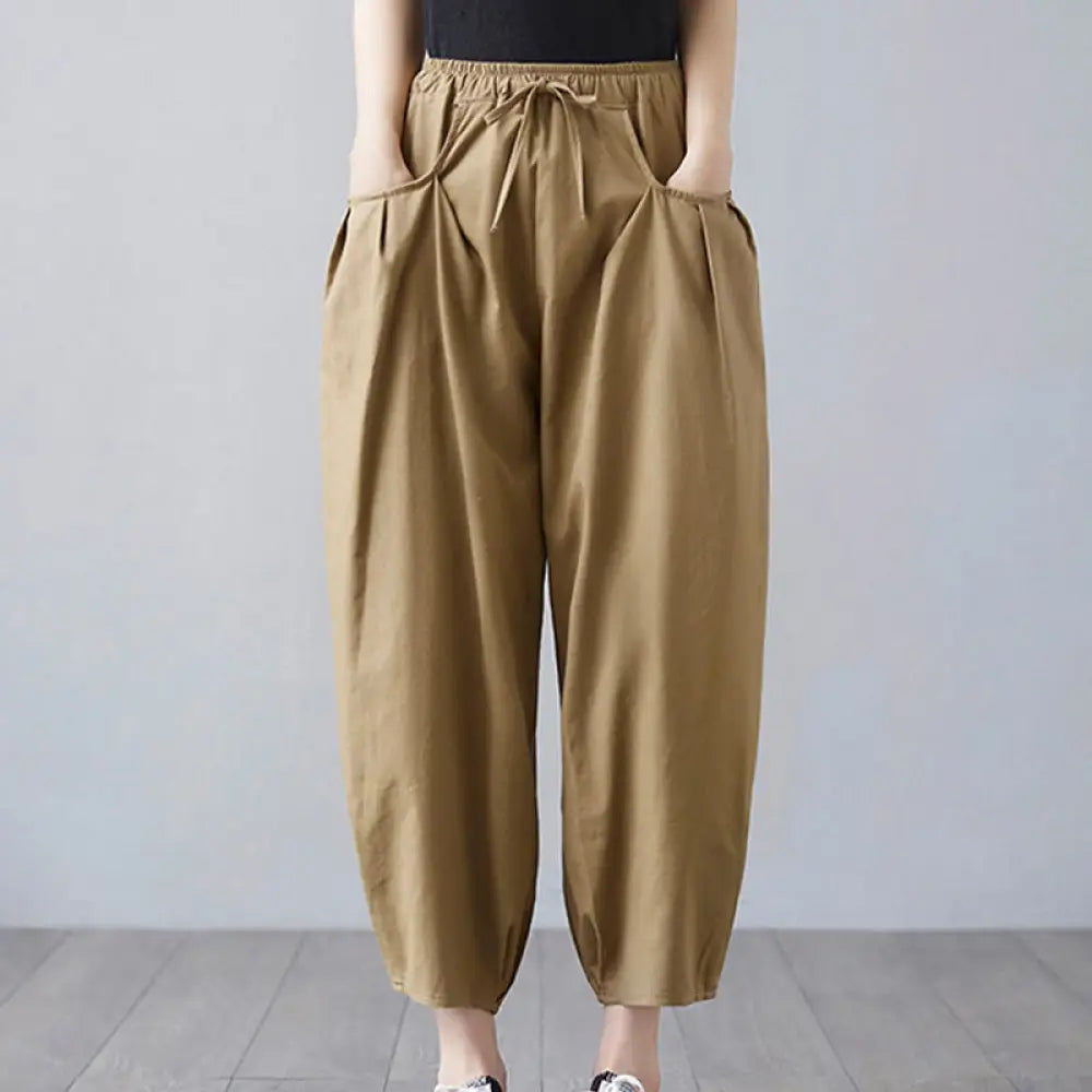 BWOOOH printed harem pants - Summer Plain Cropped Pants Women&