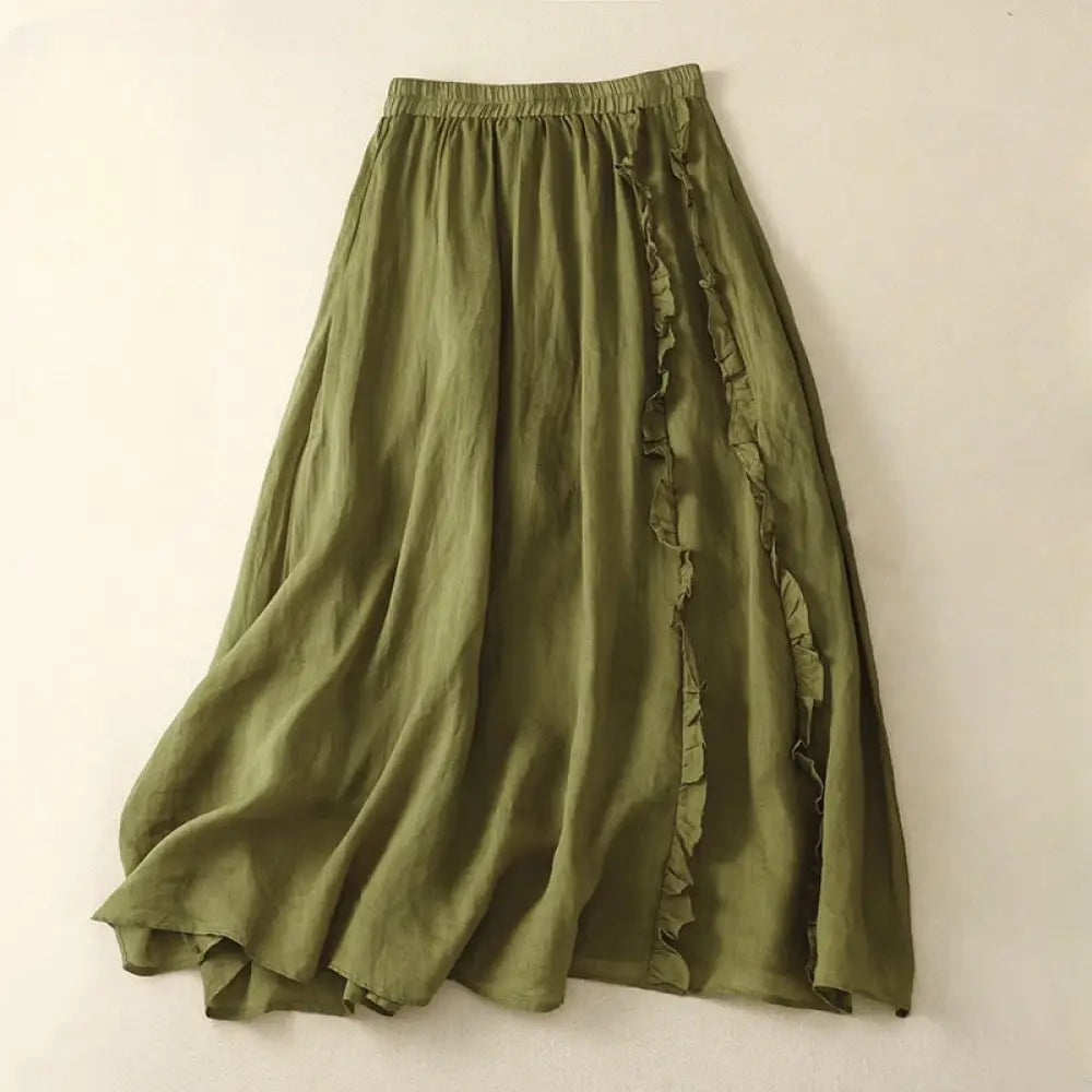 BWOOOH Summer Plain Ruffle Design Women&