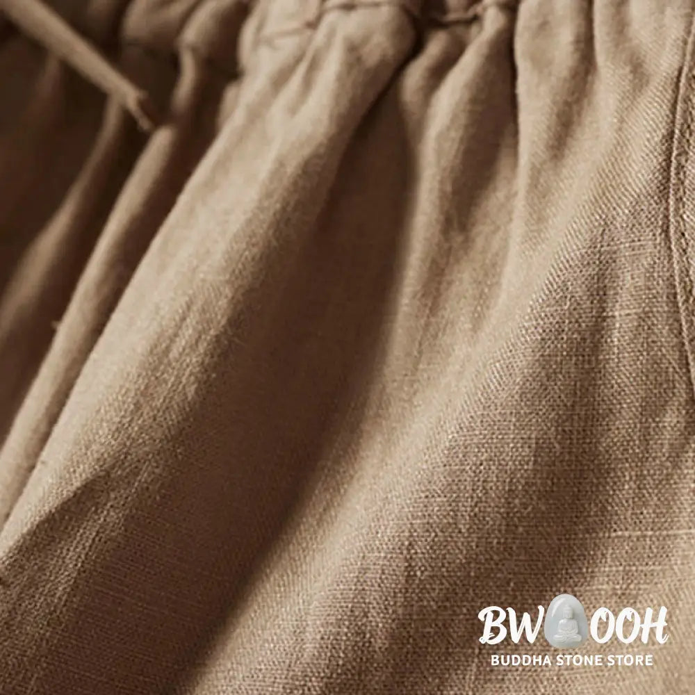 Buddha Stones Summer Small Flower Embroidery Harem Pants With Pockets - Women&