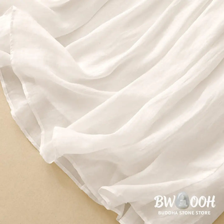 Buddha Stones Summer Solid Color Elastic Waist Drawstring Women’s Skirt - Skirt