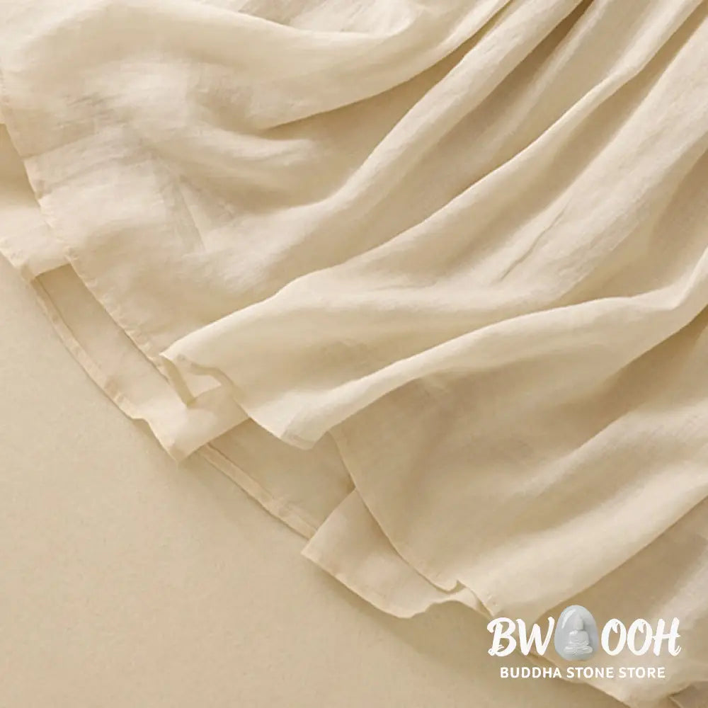 Buddha Stones Summer Solid Color Elastic Waist Drawstring Women’s Skirt - Skirt