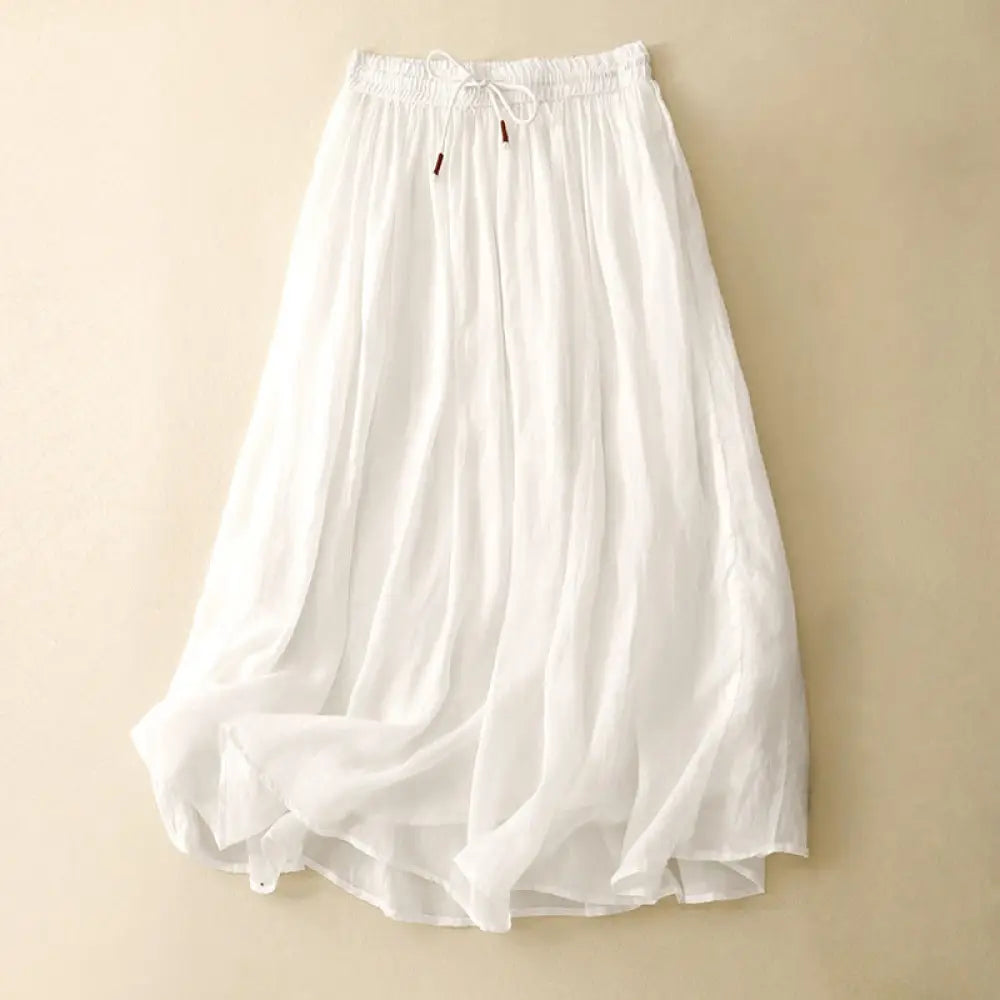BWOOOH Summer Solid Color Elastic Waist Drawstring Women'
