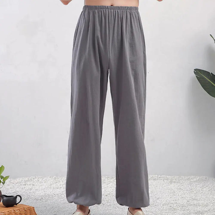 BWOOOH printed yoga pants - Summer Solid Color Unisex Elastic Waist 