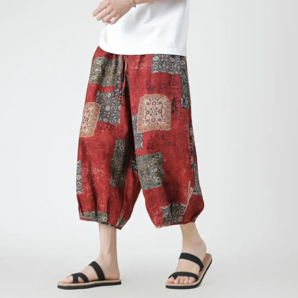 BWOOOH mandala print yoga pants - Summer Square Patchwork Elephant Mandala