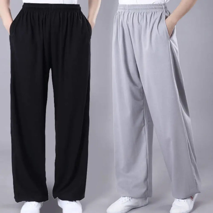 BWOOOH printed yoga pants - Summer Unisex Elastic Waist Tai Chi Qigo