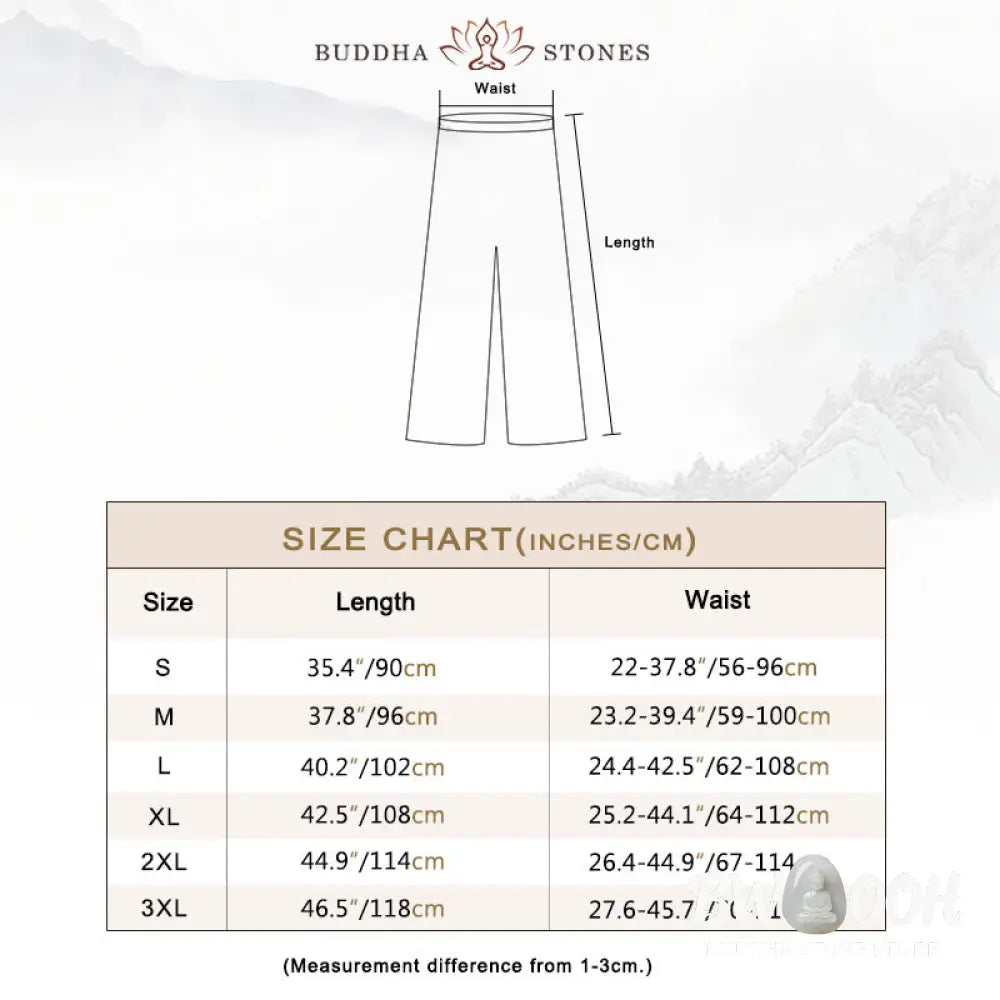 Buddha Stones Summer Unisex Elastic Waist Tai Chi Qigong Practice Pants With Pockets - Unisex Pants