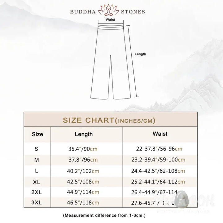 Buddha Stones Summer Unisex Elastic Waist Tai Chi Qigong Practice Pants With Pockets - Unisex Pants