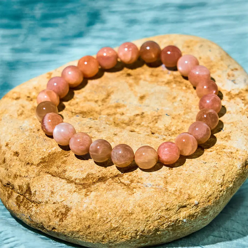 BWOOOH Sun Stone Positive Bracelet — natural stone crystal healing bracelet for spiritual healing and mindful living