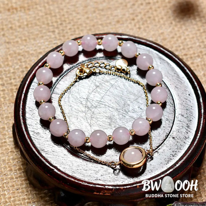 Buddha Stones Sun Stone Strawberry Quartz Crystal Positive Bracelet - BWOOOH - Bracelet