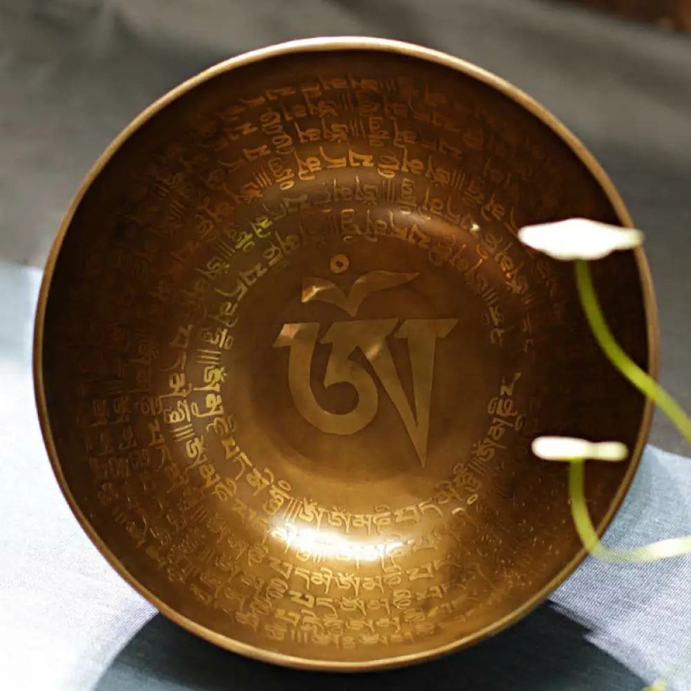 BWOOOH Sutra Singing Bowl Handcrafted for Healing and Meditation Positive Energy Sound Bowl Set - Singing Bowl