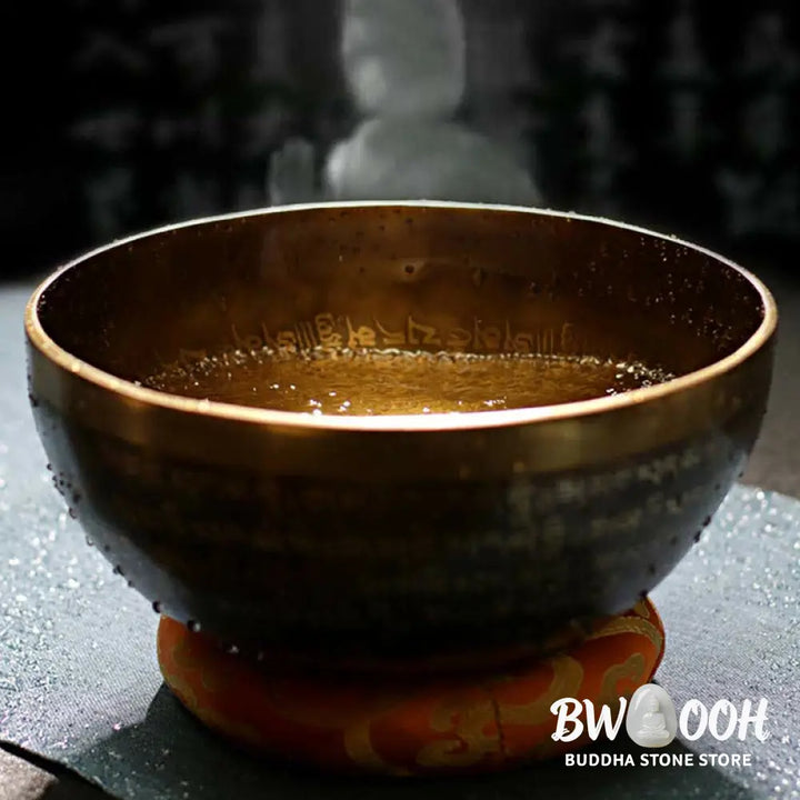 BWOOOH Sutra Singing Bowl Handcrafted for Healing and Meditation Positive Energy Sound Bowl Set - Singing Bowl