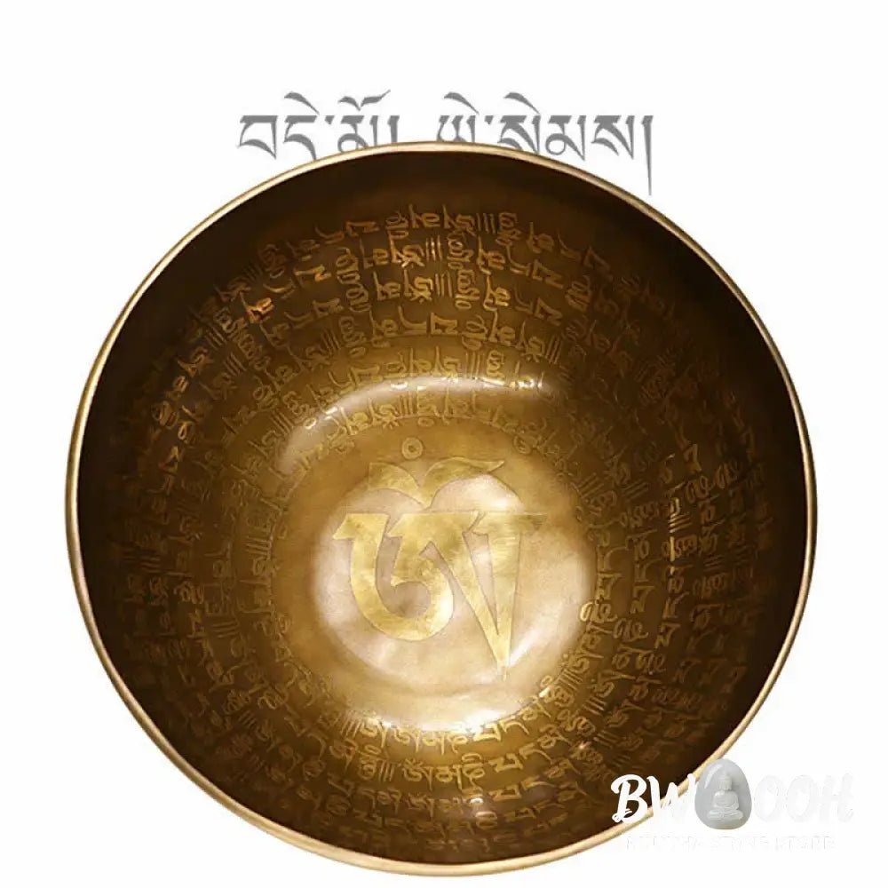 BWOOOH Sutra Singing Bowl Handcrafted for Healing and Meditation Positive Energy Sound Bowl Set - Singing Bowl