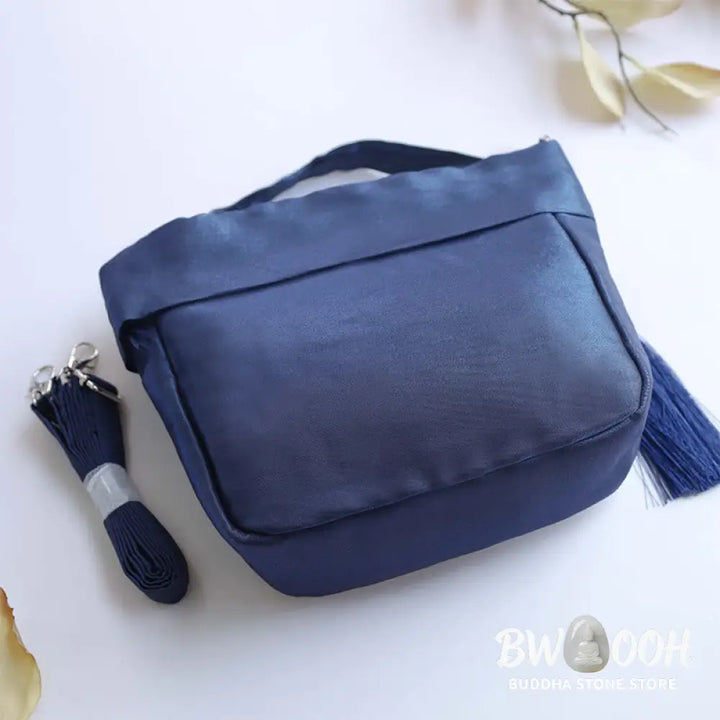 Buddha Stones Suzhou Embroidery Camellia Magnolia Peony Lotus Silk Tote Crossbody Bag Shoulder Bag Handbag - Crossbody