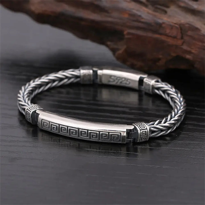 BWOOOH Swastika Pattern Engraved Luck Bracelet | natural stone spiritual bracelet for healing and mindful living