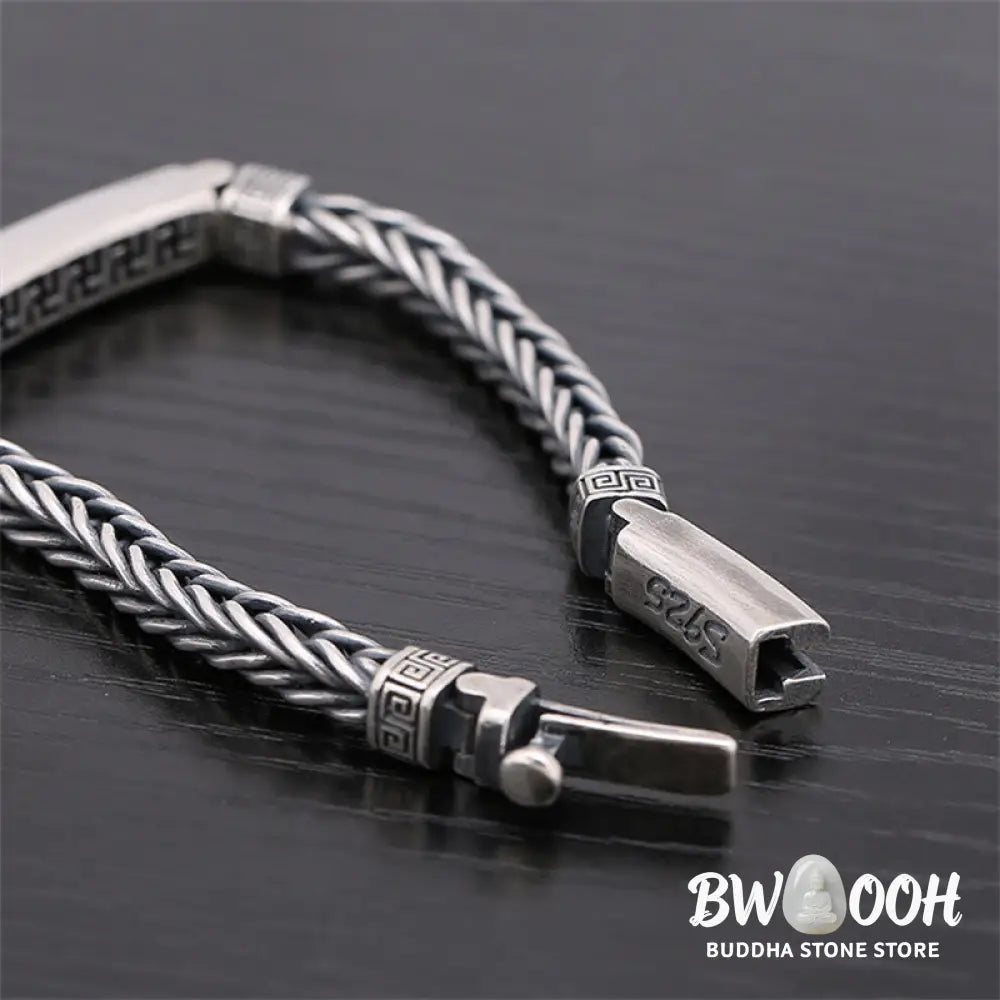 BWOOOH Swastika Pattern Engraved Luck Bracelet | natural stone spiritual bracelet for healing and mindful living
