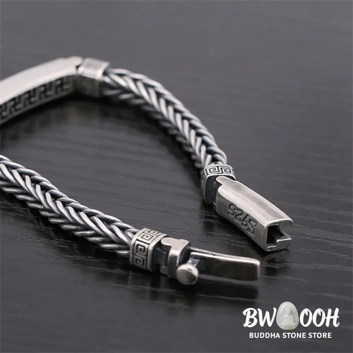 BWOOOH Swastika Pattern Engraved Luck Bracelet | natural stone spiritual bracelet for healing and mindful living