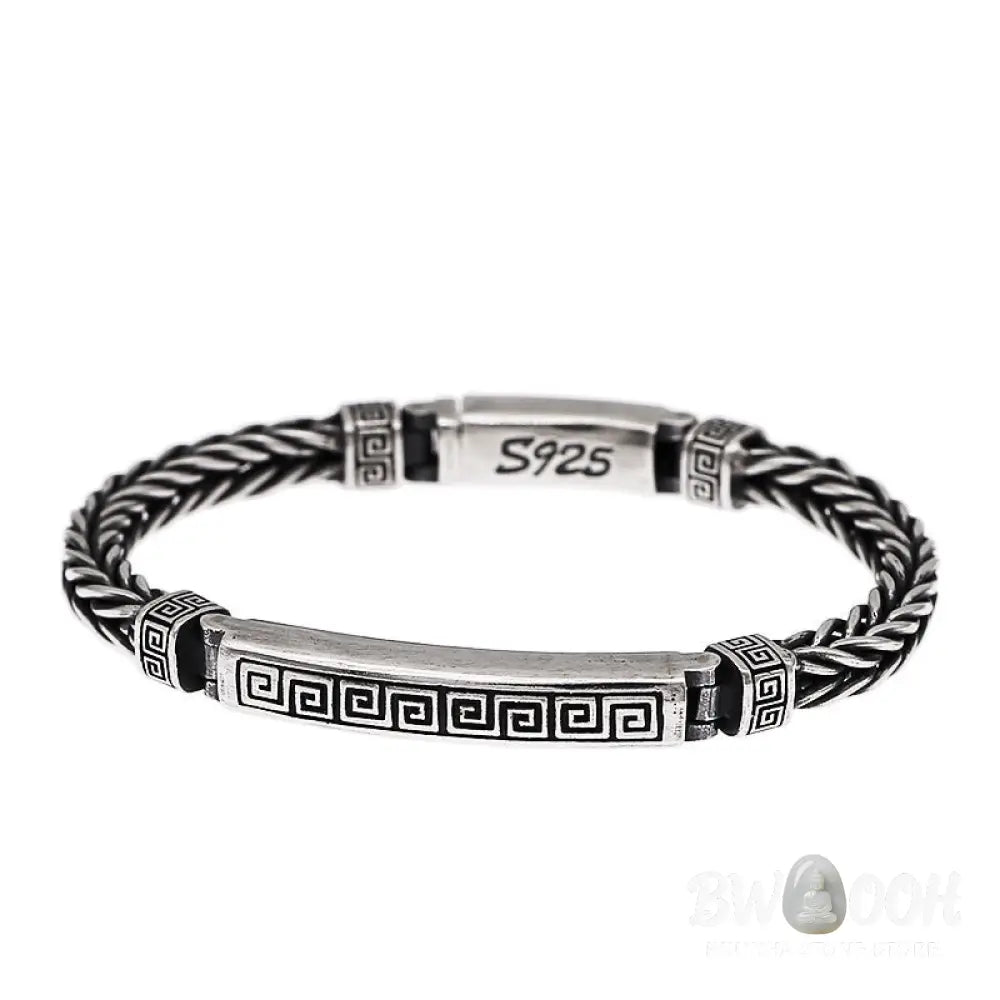 BWOOOH Swastika Pattern Engraved Luck Bracelet | natural stone spiritual bracelet for healing and mindful living