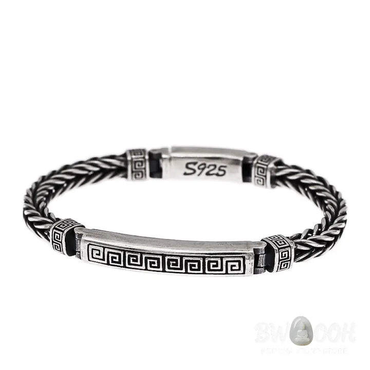 BWOOOH Swastika Pattern Engraved Luck Bracelet | natural stone spiritual bracelet for healing and mindful living
