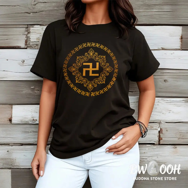 Buddha Stones Swastika Tee T-shirt - T-Shirts