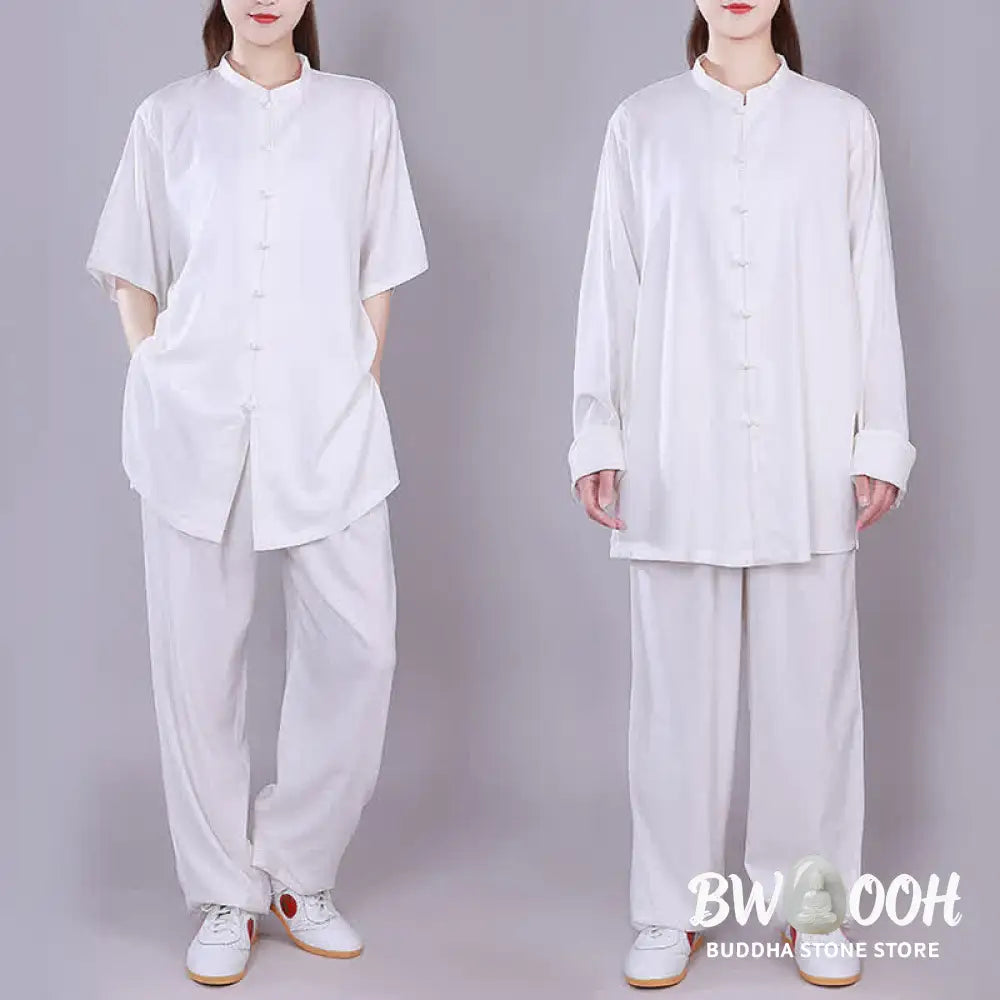 Buddha Stones Tai Chi Qigong Meditation Prayer Spiritual Zen Practice Unisex Cotton Linen Clothing Set - Clothes