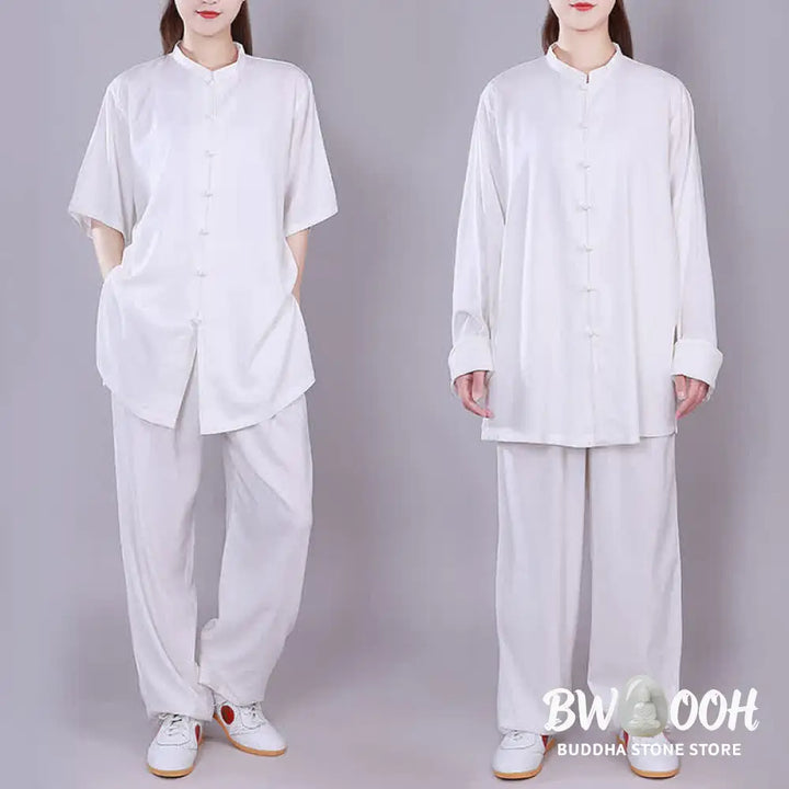 Buddha Stones Tai Chi Qigong Meditation Prayer Spiritual Zen Practice Unisex Cotton Linen Clothing Set - Clothes