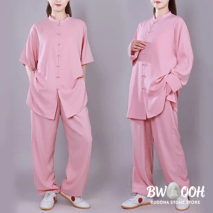 Buddha Stones Tai Chi Qigong Meditation Prayer Spiritual Zen Practice Unisex Cotton Linen Clothing Set - Clothes