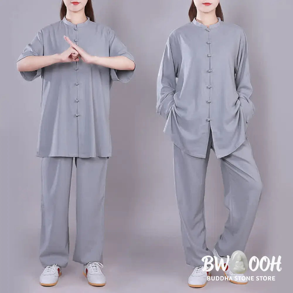 Buddha Stones Tai Chi Qigong Meditation Prayer Spiritual Zen Practice Unisex Cotton Linen Clothing Set - Clothes
