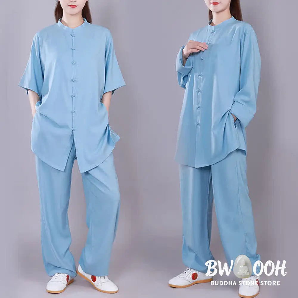 Buddha Stones Tai Chi Qigong Meditation Prayer Spiritual Zen Practice Unisex Cotton Linen Clothing Set - Clothes
