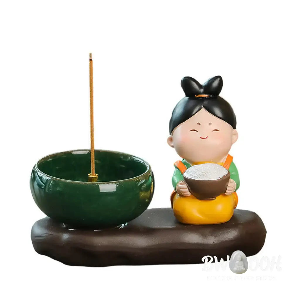 BWOOOH ceramic incense burner - Tang Dynasty Lady Food Healing Cera