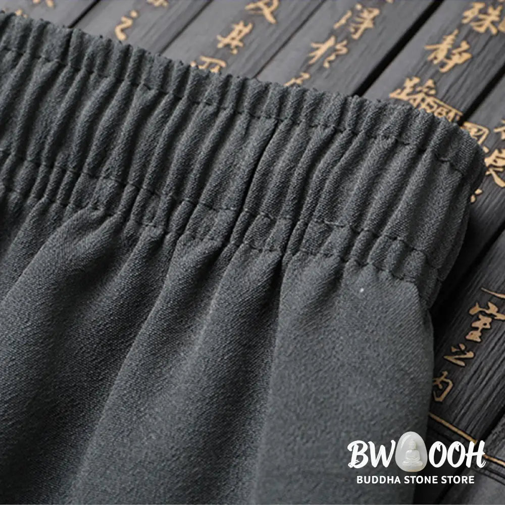 Buddha Stones Tang Suit Hanfu Chinese Dragon Traditional Kung Fu Uniform Short Sleeve Tops and Pants Clothing Men’s Set