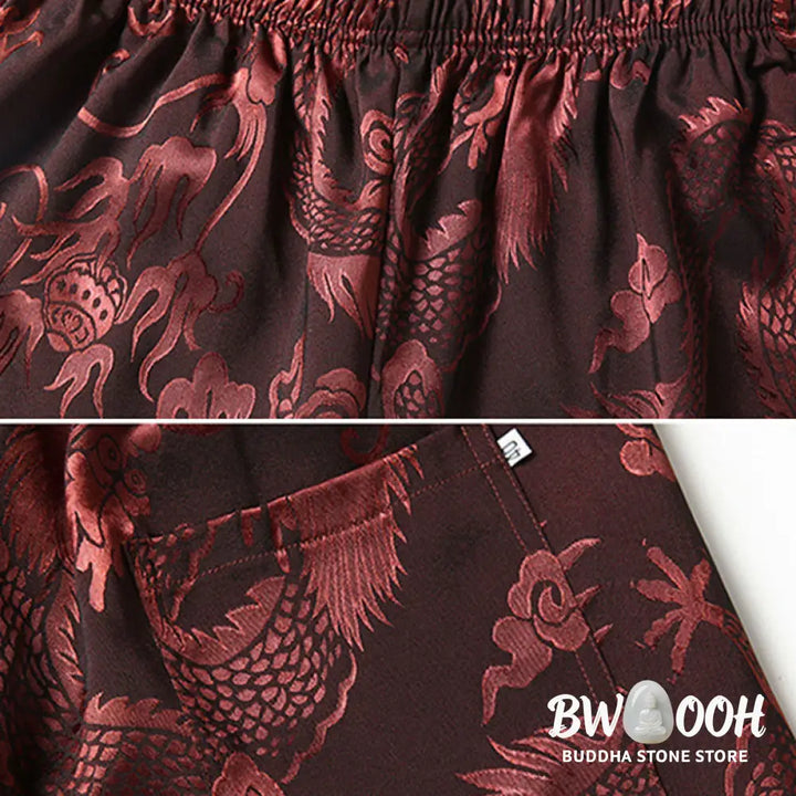 Buddha Stones Tang Suit Men Hanfu Chinese Dragon Traditional Clothes Kung Fu Shirt Uniform Long Sleeved Coat Tops and
