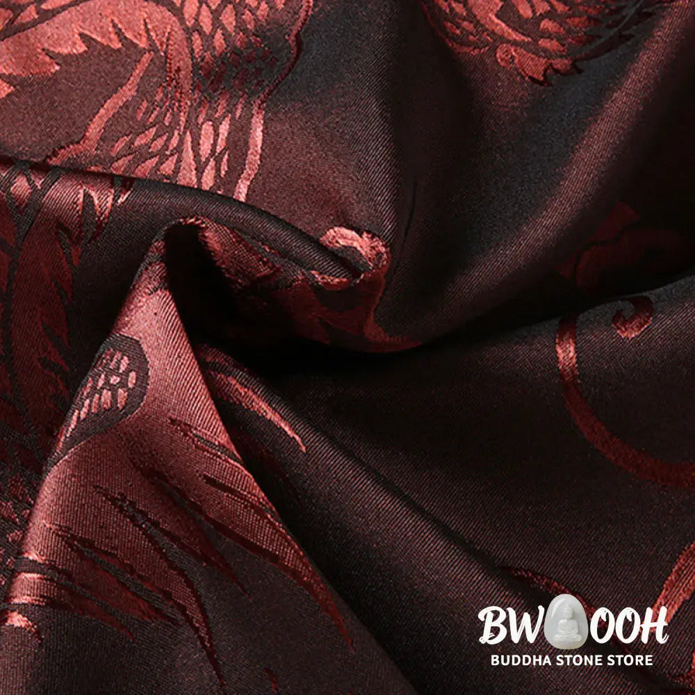 Buddha Stones Tang Suit Men Hanfu Chinese Dragon Traditional Clothes Kung Fu Shirt Uniform Long Sleeved Coat Tops and