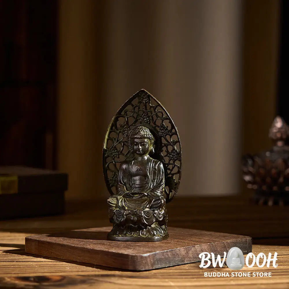 BWOOOH handcrafted Buddha statue - Tathagata Buddha Alloy Statue Zen H