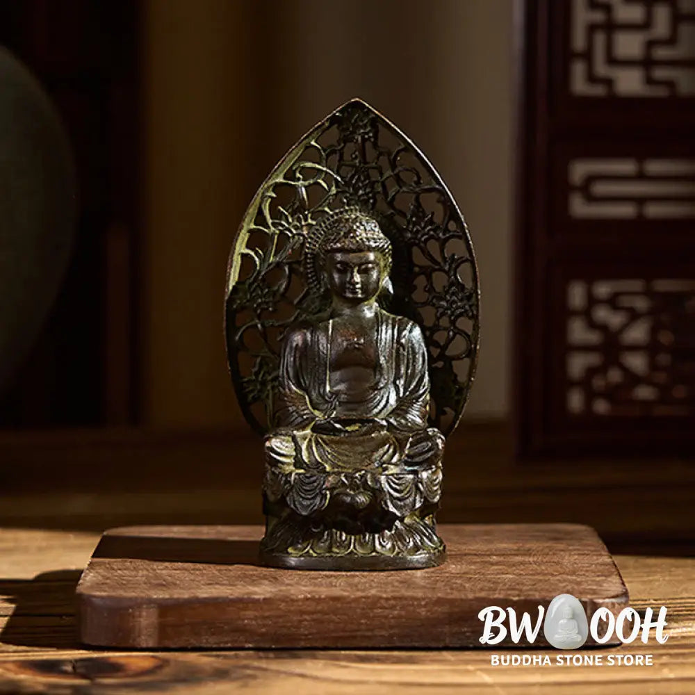 BWOOOH handcrafted Buddha statue - Tathagata Buddha Alloy Statue Zen H