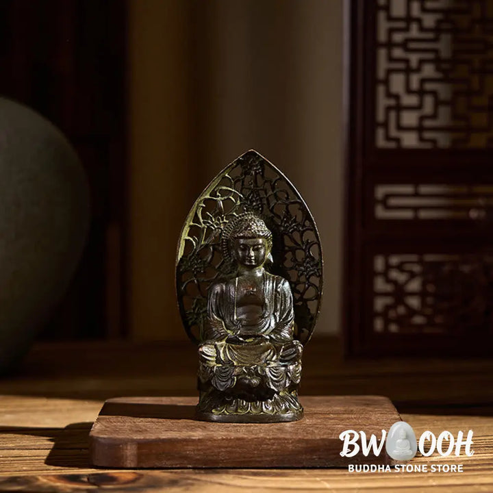 BWOOOH handcrafted Buddha statue - Tathagata Buddha Alloy Statue Zen H