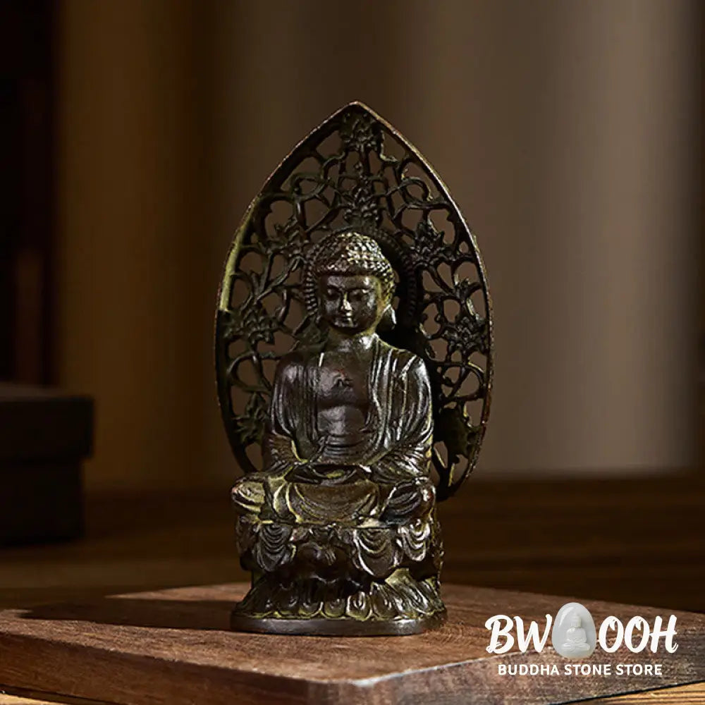 BWOOOH handcrafted Buddha statue - Tathagata Buddha Alloy Statue Zen H