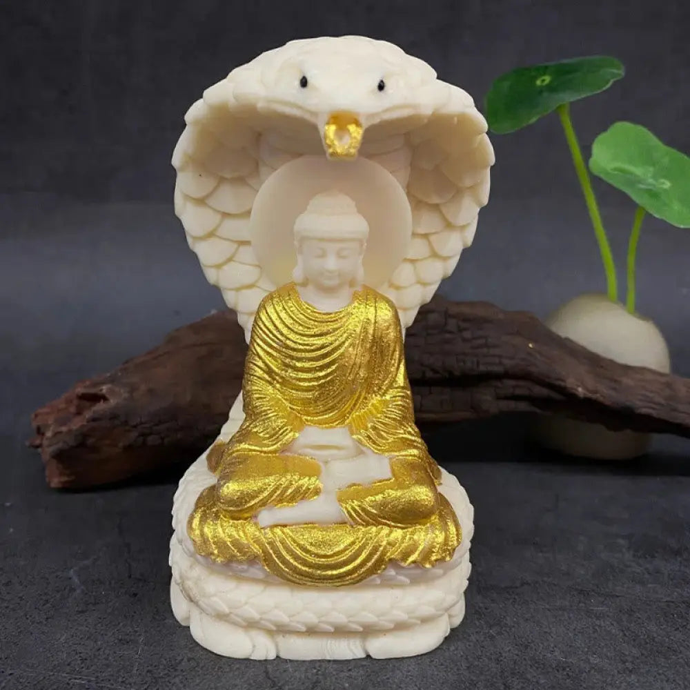 BWOOOH handcrafted Buddha statue - Tathagata Shakyamuni Snake Lotus Iv