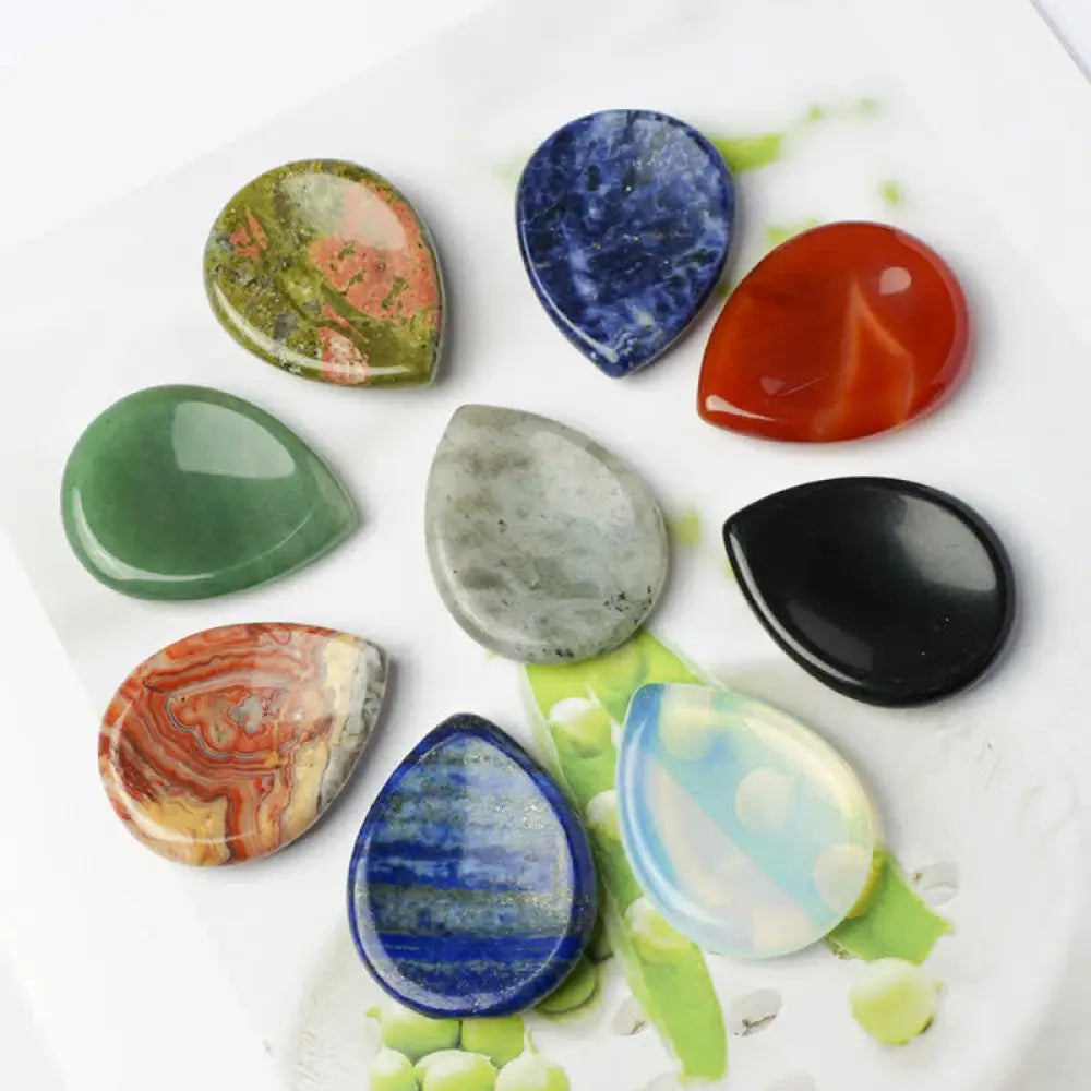 Buddha Stones Teardrop Shape Worry Stone Protection Crystal Decor 34*26*7.8cm - Crystal & Stone Decor