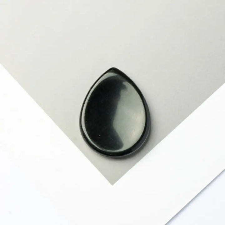 Buddha Stones Teardrop Shape Worry Stone Protection Crystal Decor 34*26*7.8cm - Natural Black Obsidian(Color May Vary)